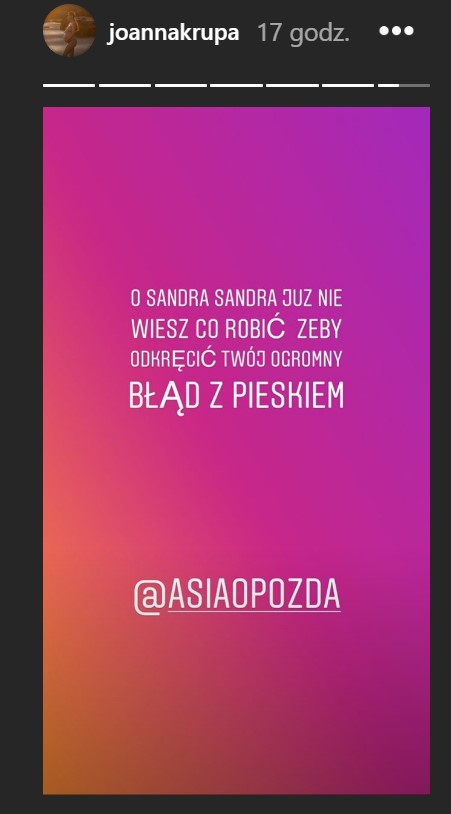 Krupa instastories