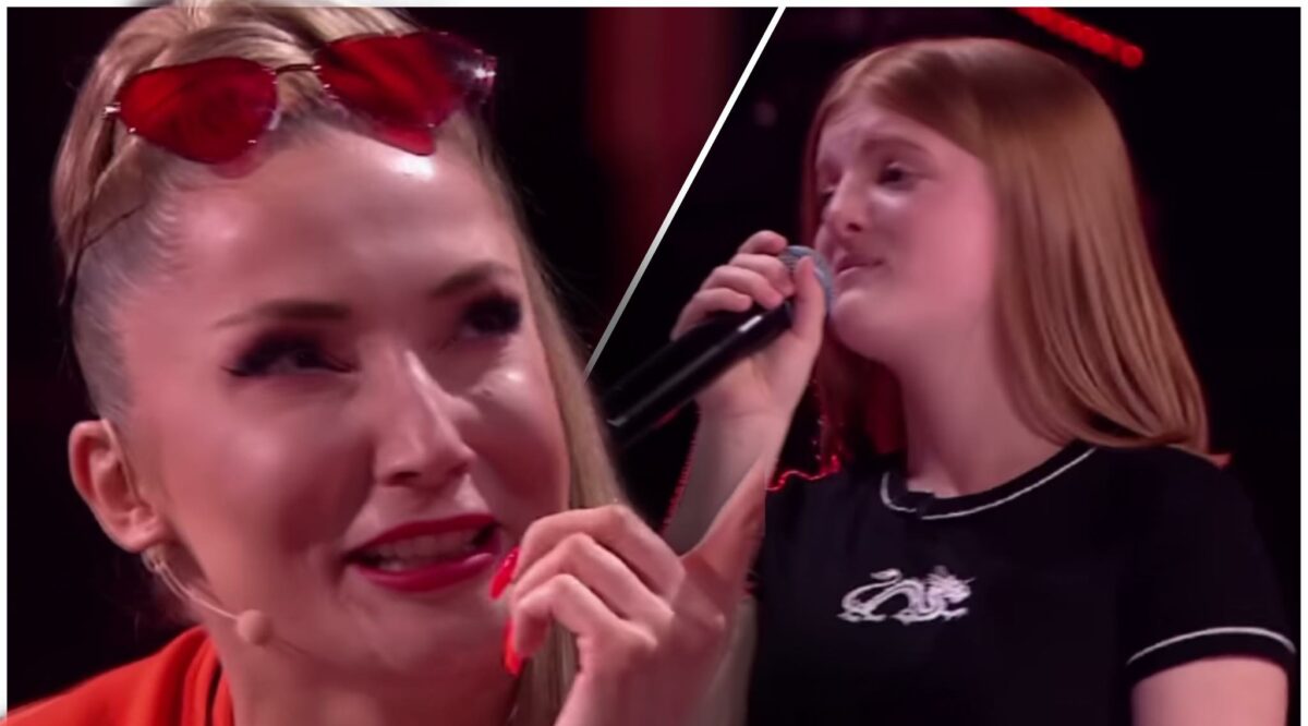 Cleo płacze Alicja Brąszewska występ dla mamy mikrofon śpiew łzy