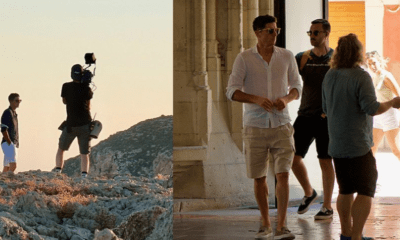 Robert Lewandowski na planie filmu biograficznego.