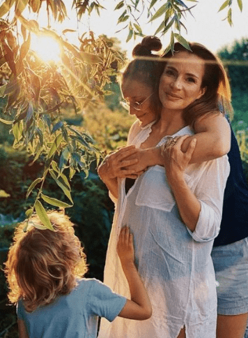 Ania Dereszowska z dziećmi