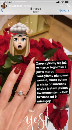Joanna Opozda o zaręczynach