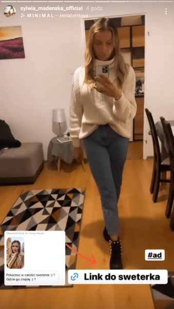 Sylwia Madeńska w oversizowym sweterku od marki Reserved