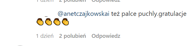 Screen z Instagrama Anety Czajkowskiej.