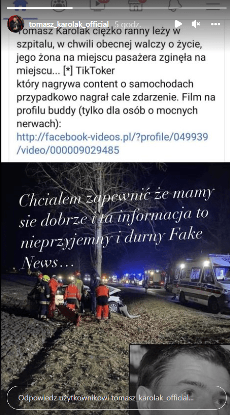 Fake News Tomasz Karolak.