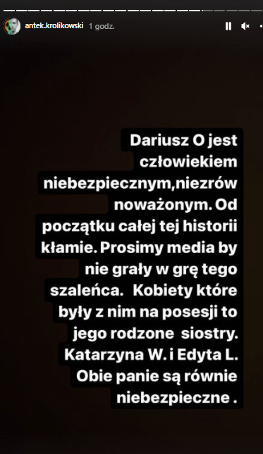Królikowski o Dariuszu Opoździe