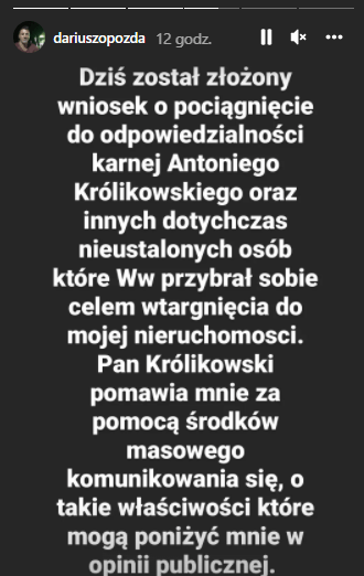 Wpis Dariusza Opozdy