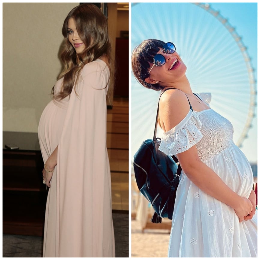 Joanna Opozda i Sara Chmiel w modnych kreacjach dla kobiet w ciąży