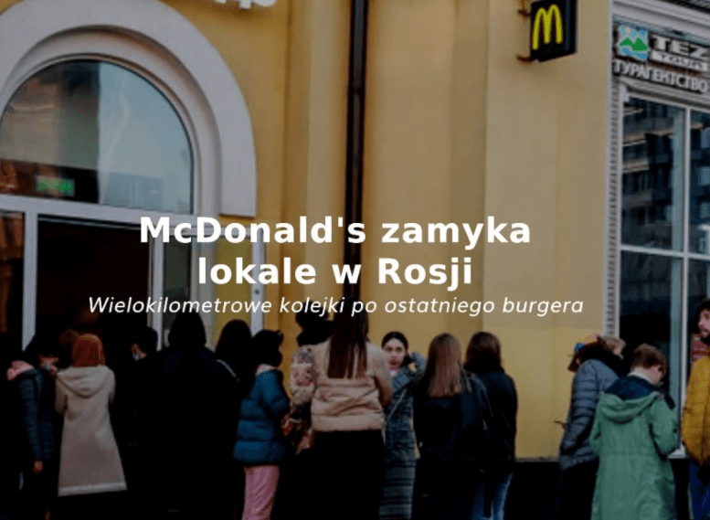 Kolejki w Rosji pod McDonalds.
