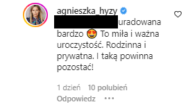Agnieszka odpowiada na komentarz Mai Hyży