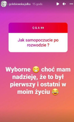 Julia Gołębiowska na Instagramie