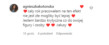 Instagram Agnieszki Kotońskiej.