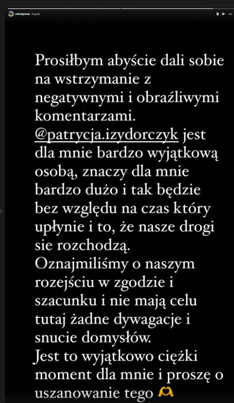 Mikołaj Cieśla wydał oświadczenie