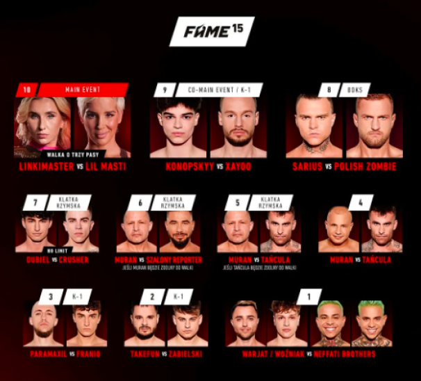 Karta walk Fame MMA 15