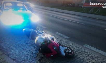 motocyklista zainkasował