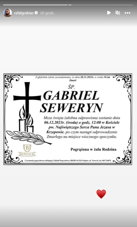 Gabriel Seweryn pogrzeb.