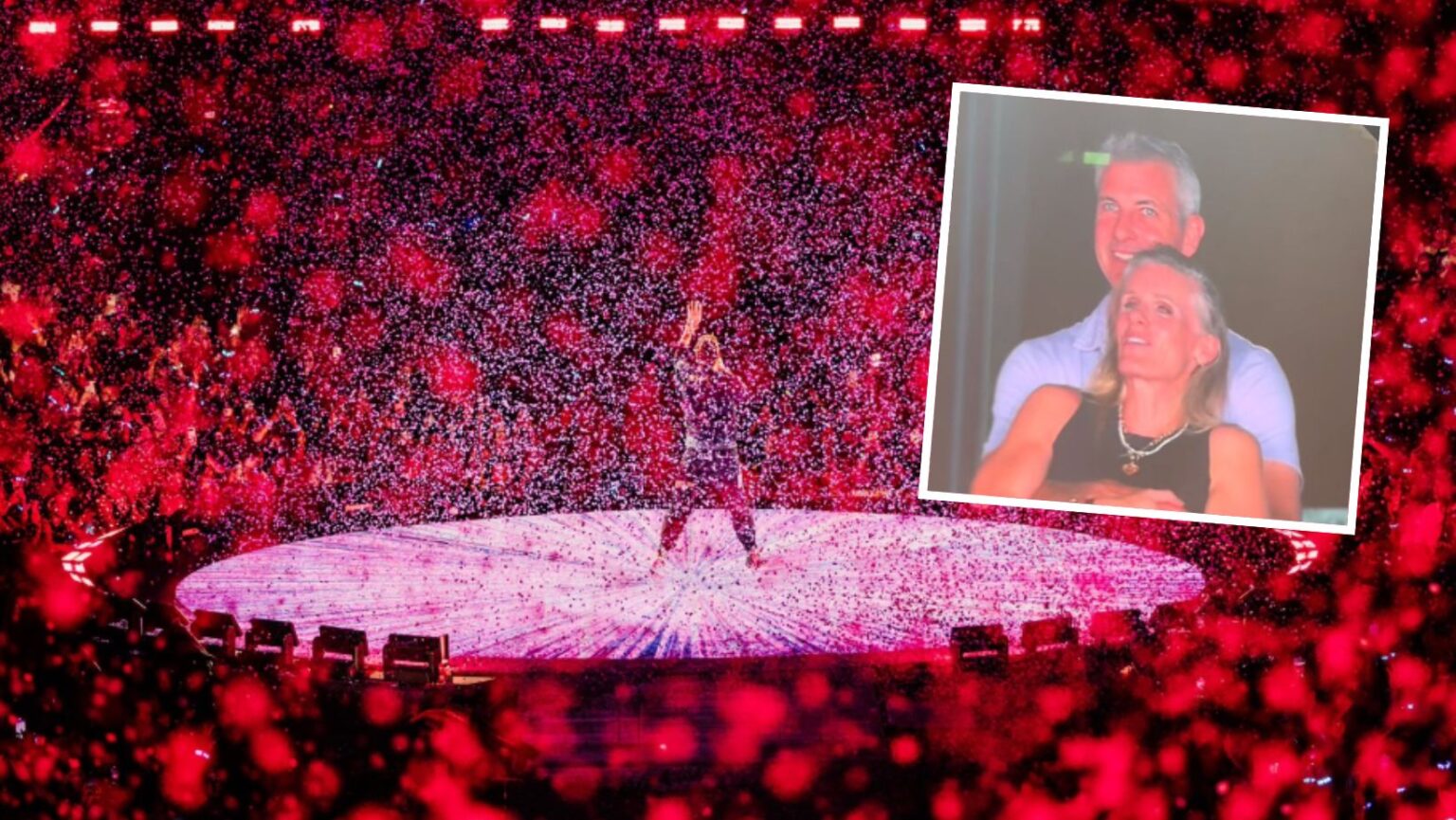 Kiss Cam na koncercie Coldplay.