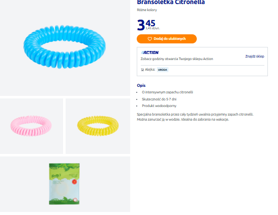 Bransoletka na komary z Action za grosze podbija wakacyjne trendy!